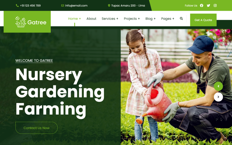 Gatree - Modelo Joomla 4 e 5 de jardinagem e paisagismo