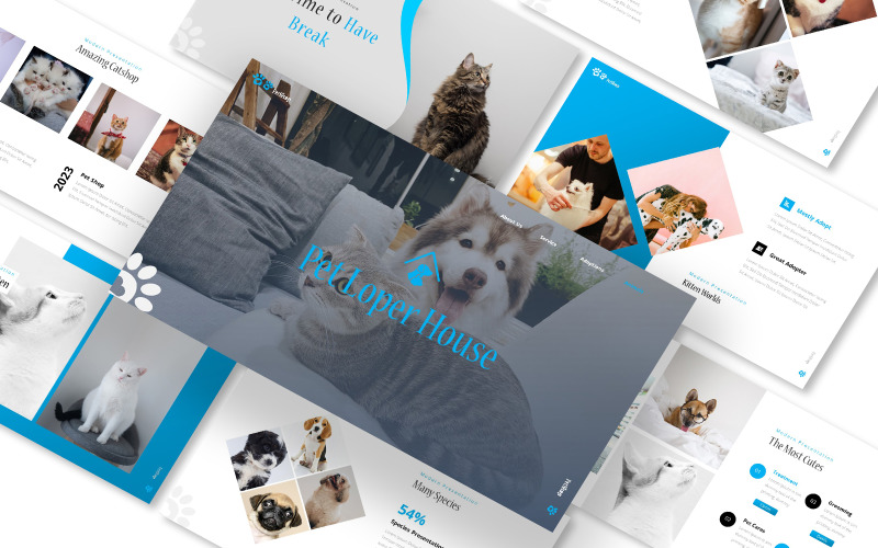 Plantilla de Powerpoint para mascotas Loper House