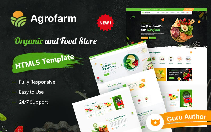 Agrofarm - HTML5-Vorlage f<e:1> r Biolebensmittel und Bioläden