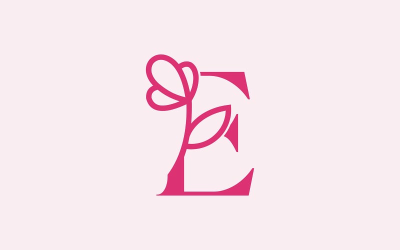 Schöner Mode-Schönheits-Logo-Buchstabe E