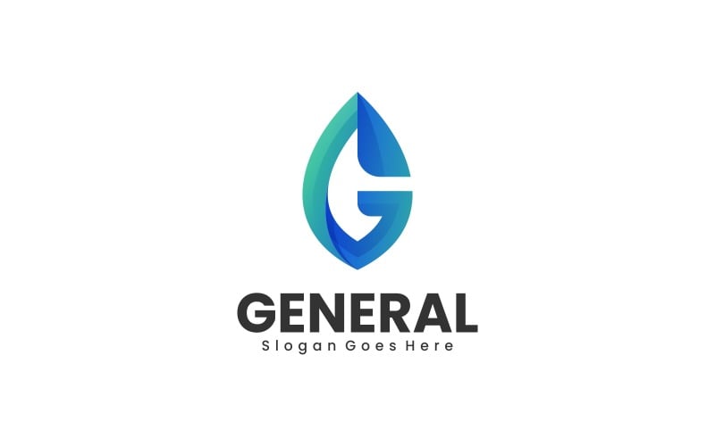 Buchstabe G Farbverlauf Logo Stil 4