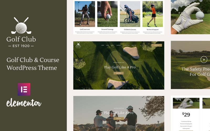 高尔夫俱乐部-高尔夫俱乐部 & 课程体育WordPress主题