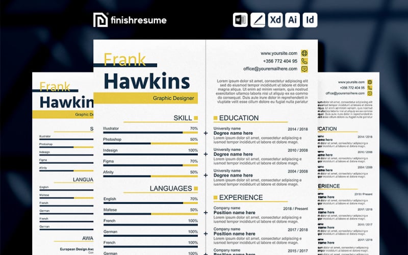 Graphic design resume template | Finish Resume