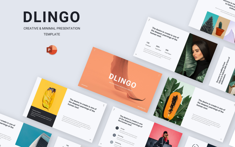 Dlingo - Creatieve en minimale Powerpoint-sjabloon