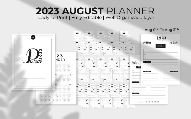 Agosto Diario KDP Planificador 2023
