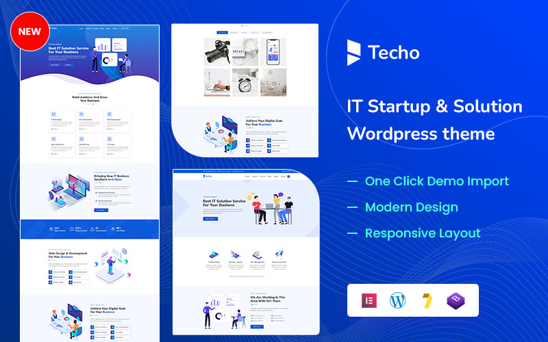 Techo - IT Startup & 业务解决方案wordpress主题