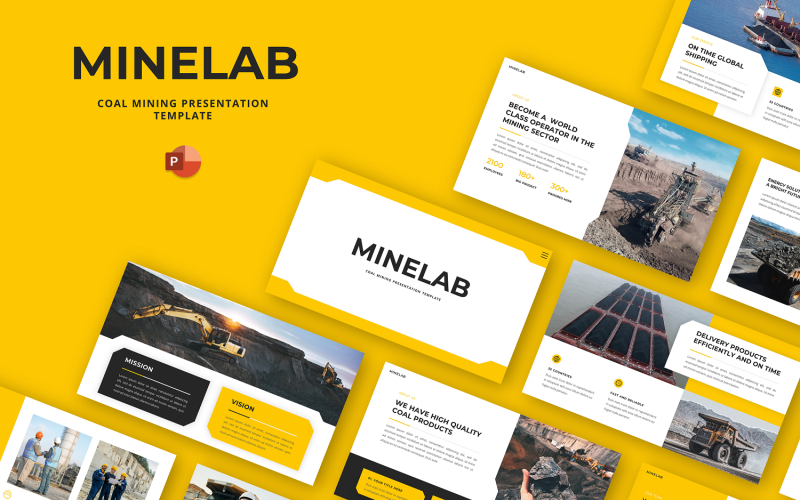 Minelab - Kolbrytning PowerPoint-mall