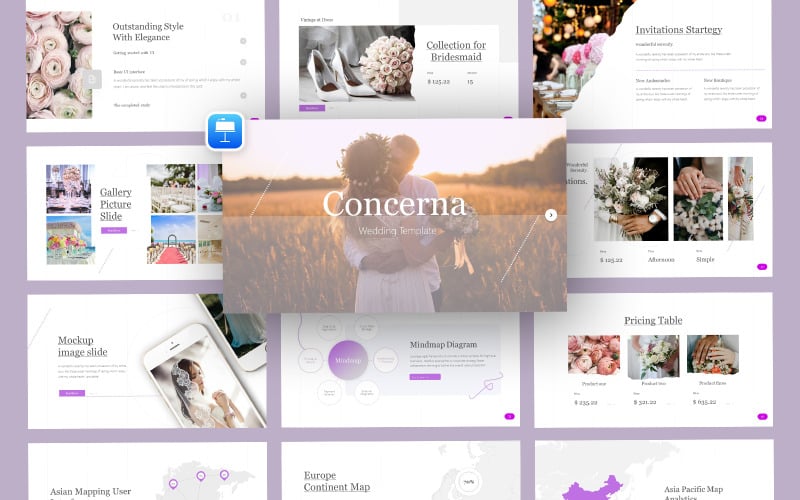 Concerna Simple Wedding Keynote Template