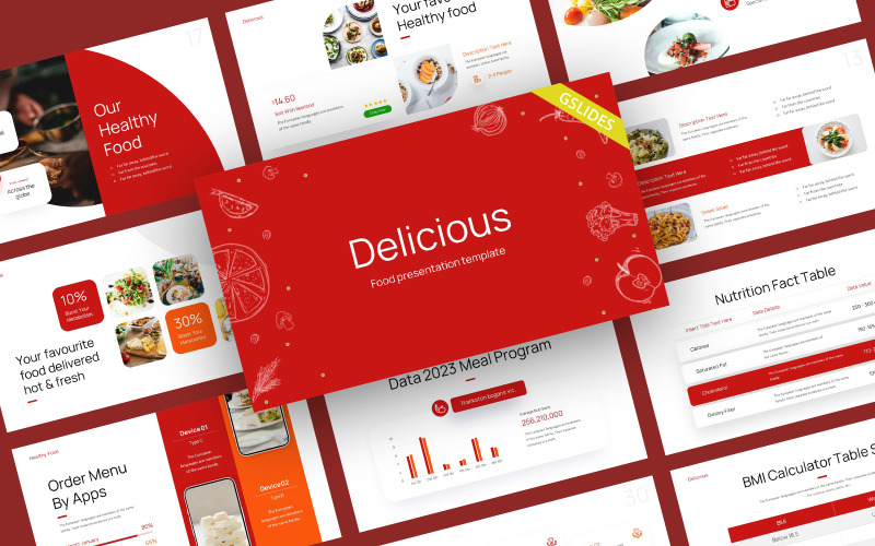 Delicious Food Creative Google Slides Template