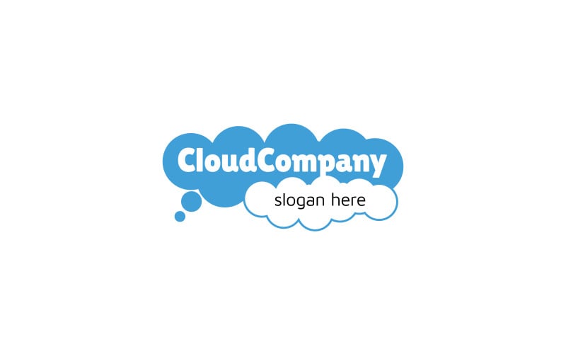 Logotipo de la nube Forma clara Logotipo fácil de identificar