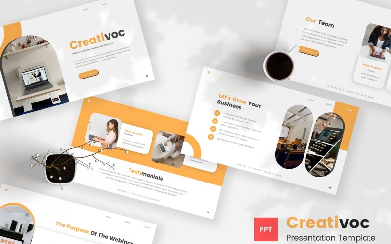 Creativoc — Webinar och Ekurs Powerpoint-mall