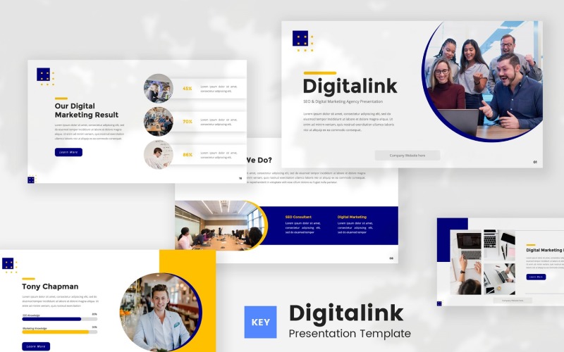 Digitalink - Modèle de présentation pour le référencement et le marketing numérique