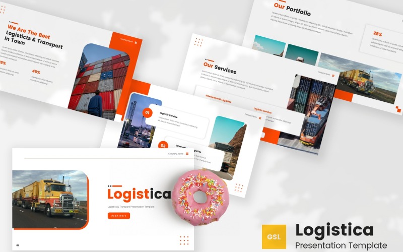 Logistica - Modèle Google Slides de logistique et de transport