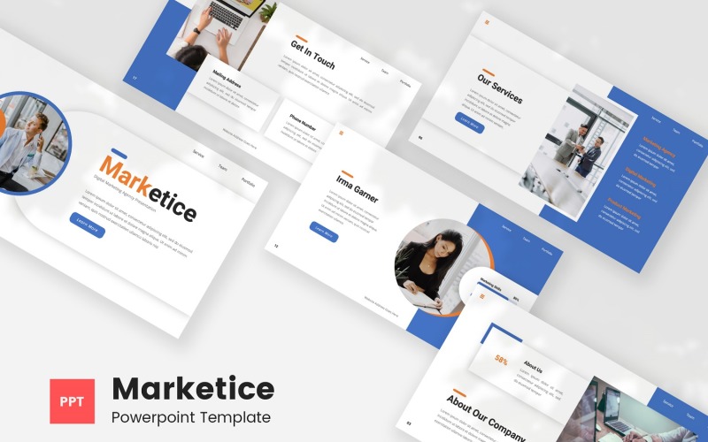 Marketice — Modèle Powerpoint pour agence de marketing numérique