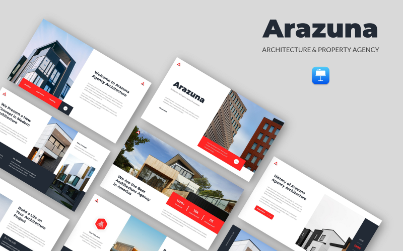 Arazuna - Plantilla de Keynote para Agencia de Arquitectura e Inmobiliaria