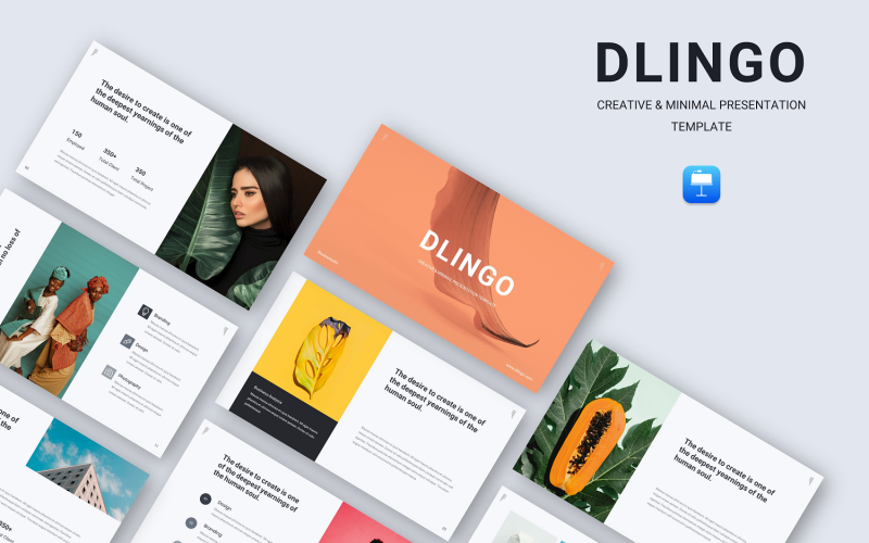 Dlingo - Yaratıcı ve Minimal Sunum Şablonu