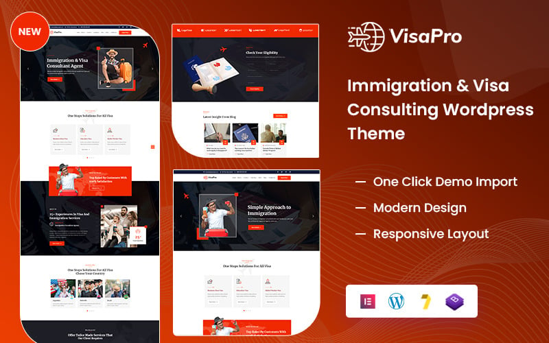 Thème WordPress du service des visas et de l'immigration