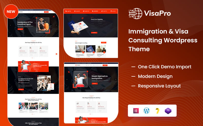 Visa & 移民服务WordPress主题