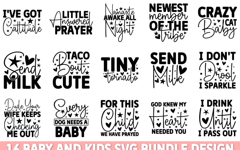 Baby And Kids SVG Design Bundle