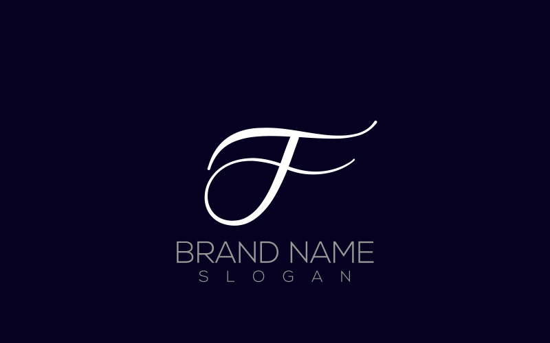 F Calligraphy Logo Letter F Calligraphy Logo Design