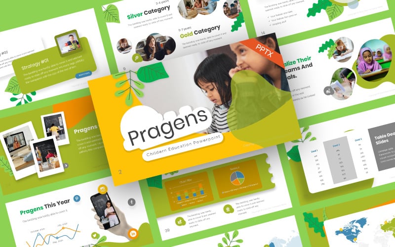 Pragens Colorful Education PowerPoint Template
