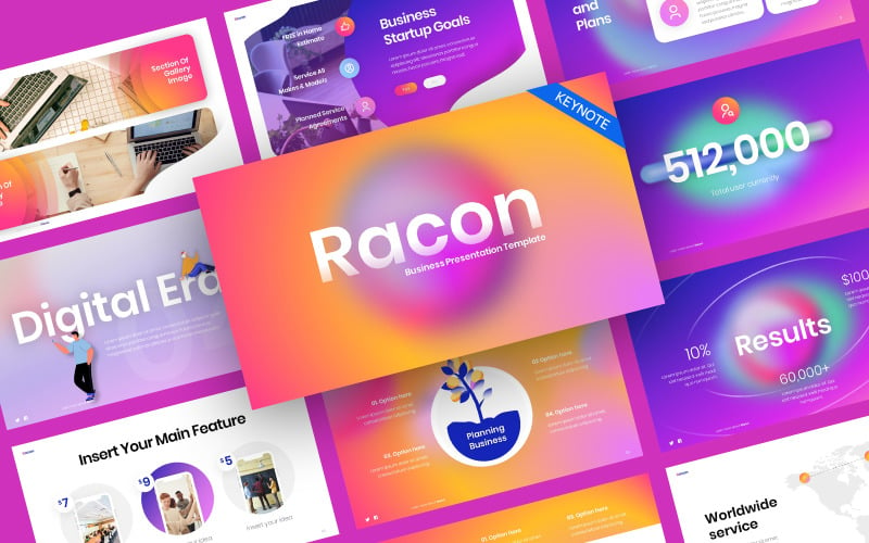 Racon商业渐变风格基调模板