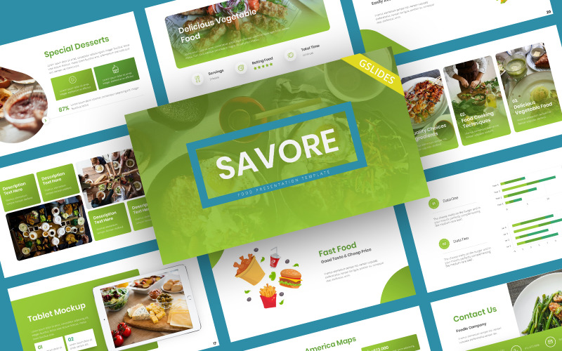 Savore Food Culinary Google Slides Template