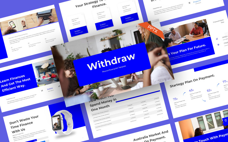 Withdraw Business Finance PowerPoint Template