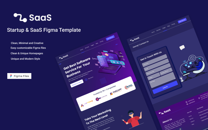 Saas_Startup & SaaS Figma模板