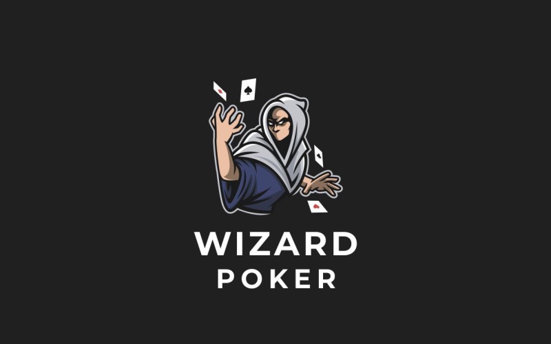 Diseño de logotipo gráfico de Wizard Poker