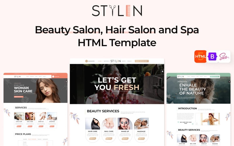 Stylen – HTML-шаблон салону краси, перукарні та спа-центру