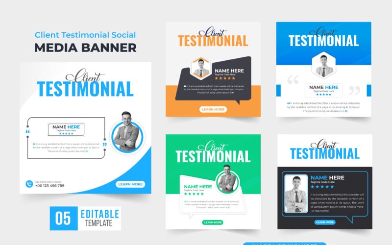 Business client review testimonial template