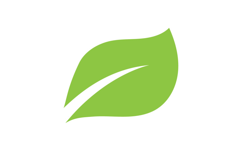 绿叶，自然绿色元素树模板设计logo v2