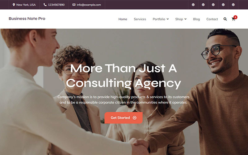 Business Note Pro - Tema de WordPress de Elementor Business