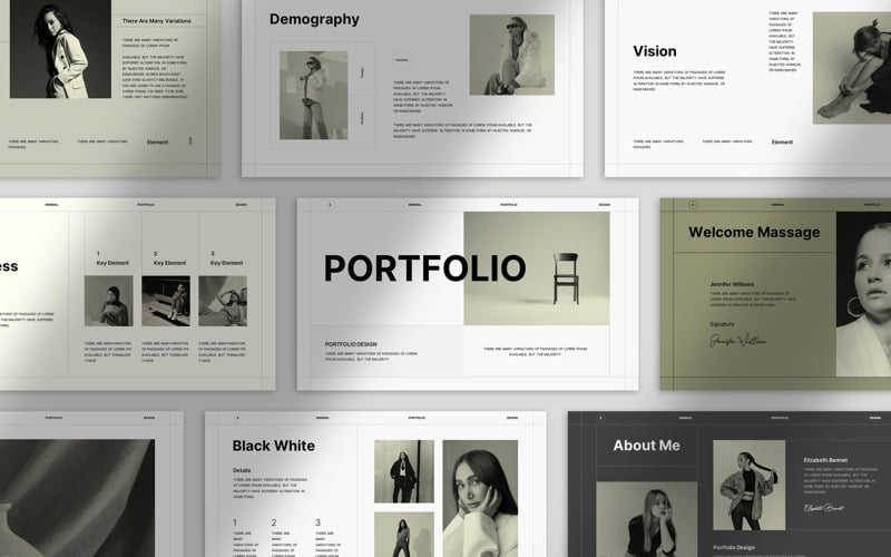 Portfolio Powerpoint Template Layout