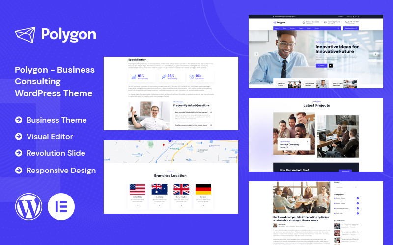 Polygon - Business Consulting WordPress-tema