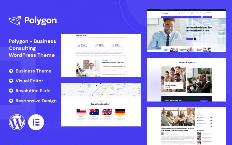 Polygon - Tema de WordPress para consultoría empresarial