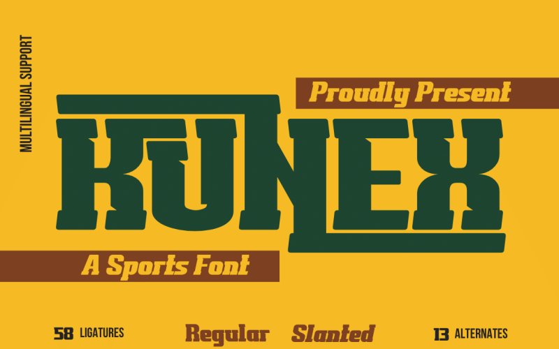 KUNEX | Athletic Style Font