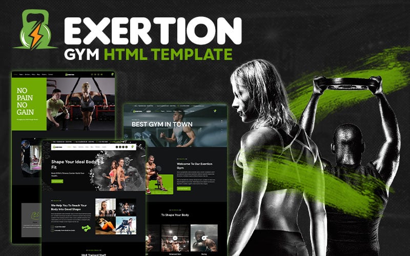 用力-健身房HTML模板
