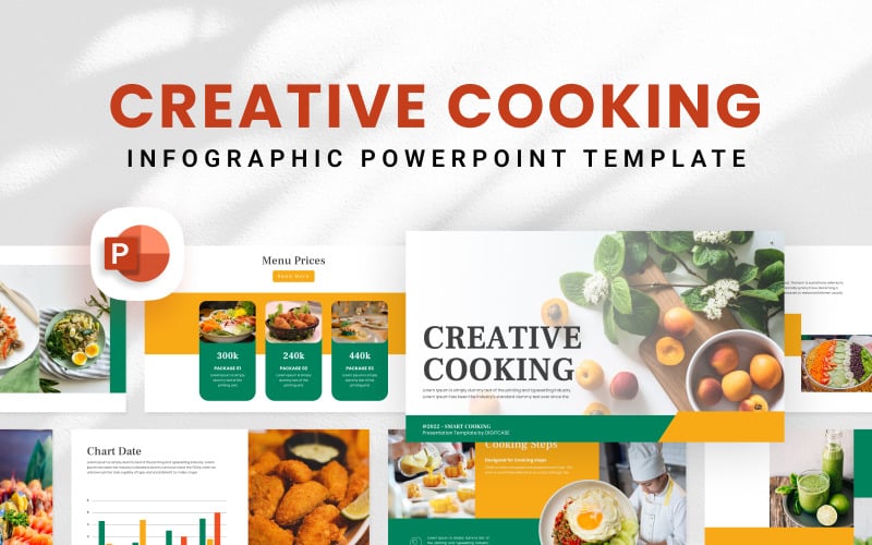 Modèle PowerPoint de cuisine créative