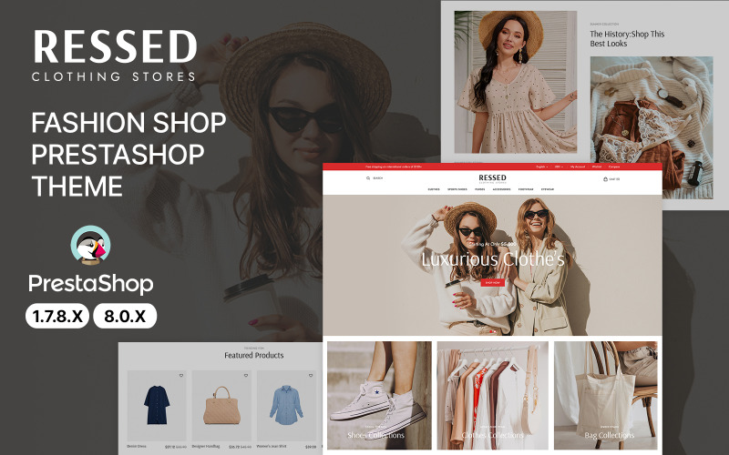 Ressed Мода и одежда PrestaShop шаблон