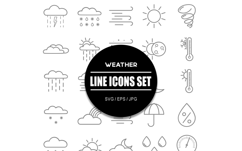 Wetter-Icon-Set Icons Bundle