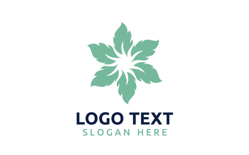 Leaf Circle bloem logo symbool of ontwerp uw logo Merk v15