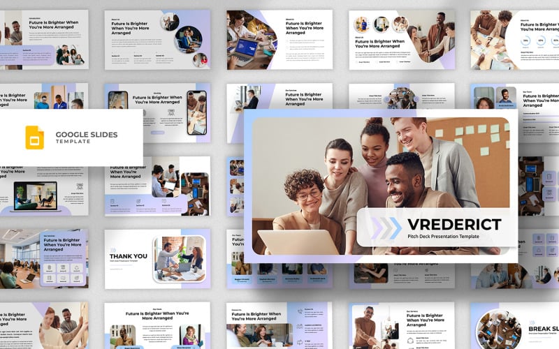 Vrederict - Pitch Deck Google Slides-sjabloon