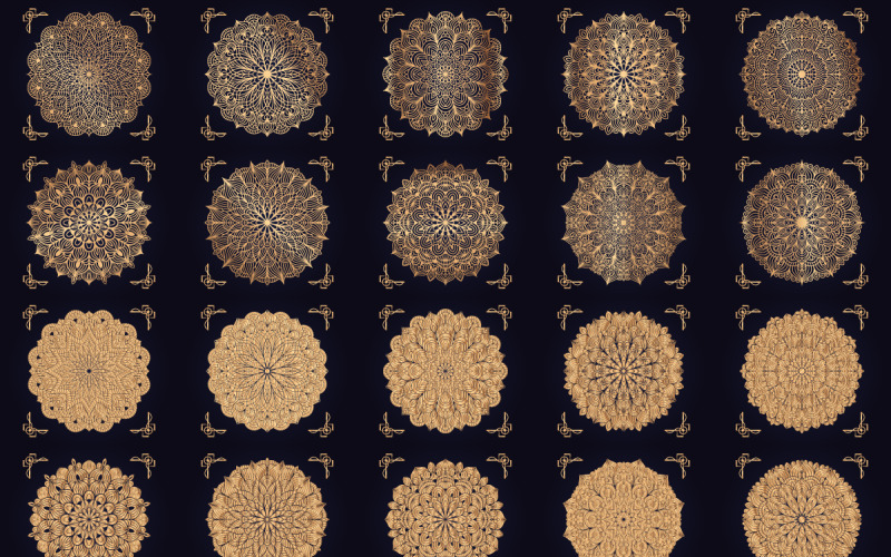 20 luxe Mandala Arabesque patroon Arabische islamitische stijl