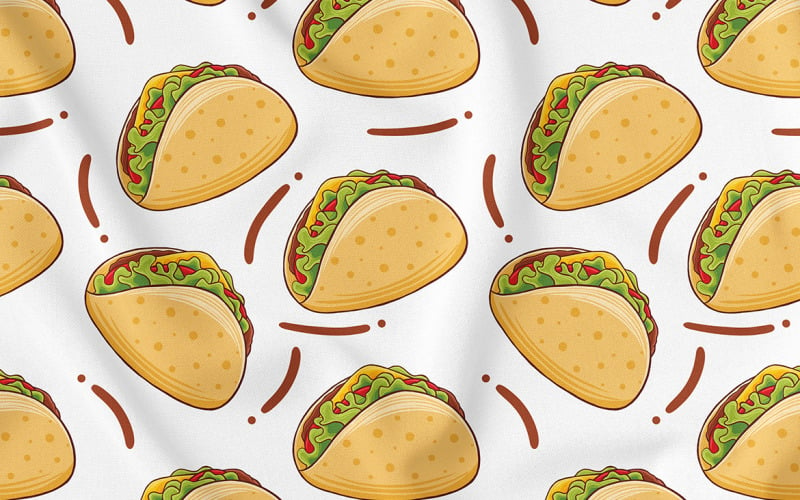 Taco Seamless Pattern (Fast Food)