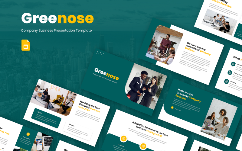 Greenose – Firemní společnost Google Slide Template