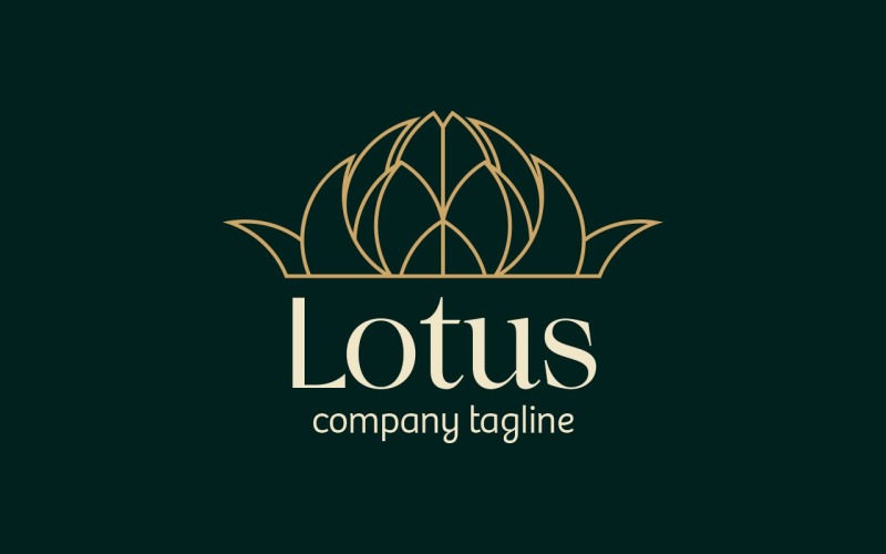 Luxury Lotus Flower Logo Design Template