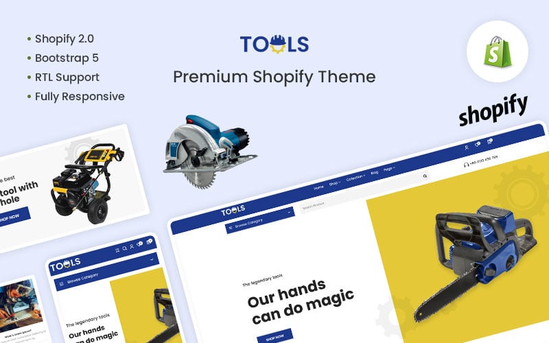 Mono -工具 & Accessories 高档 Shopify Theme