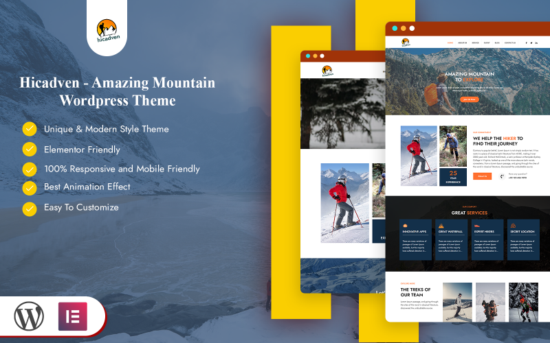Hicadven – Csodálatos hegyi WordPress téma